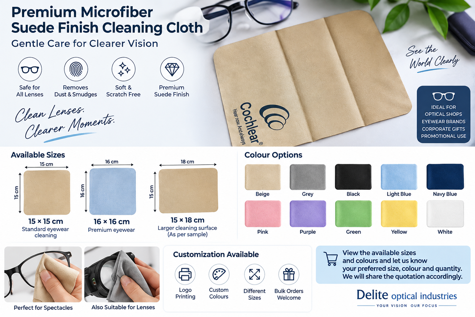 Premium Microfiber Suede Finish Cleaning Cloth
